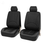 Housse de siège auto en cuir perforé 4 pièces (noir) - universelle pour voiture / suv - respirante & ... Housse de siège auto en cuir perforé 4 pièces (noir) - universelle pour voiture / suv - respirante & ...