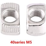 Kkmoon - 50 crous  frapper pour profils aluminium - type bateau nickels acier (norme eu40 m5x19. ...