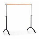 Klarfit - bar lerina barre danse classique mobile hauteur réglable 110x113cm noir Klarfit - bar lerina barre danse classique mobile hauteur réglable 110x113cm noir