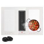Klarstein - 2 en 1 plaque de cuisson induction avec une hotte aspirante pour ilots, table de cuisson ...