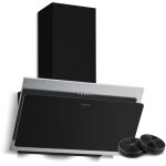 Klarstein alessia hotte aspirante 60 cm - hotte d�corative inclin�e, 404 m� / h, led, a + + + , 3 vitesses ...