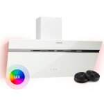 Klarstein alina hotte aspirante - hotte dcorative 80 cm, 600 m / h, classe a, led, 69 db, mode vacuation ...