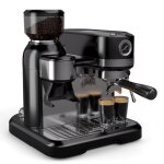Klarstein - bella caf machine  caf en grain ? 19 bars, 1550 w, broyeur intgr 200 g, mousseur  lait, ...