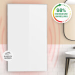 Klarstein - chauffage infrarouge, 600w radiateur electrique mural pour la maison, salle de bain, tlcommande, ...