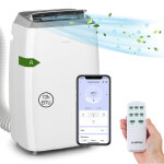 Climatiseur mobile klarstein silencieux 4 en 1 connect 3, 5 kw blanc classe a