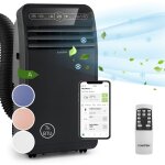 Klarstein climatiseur mobile silencieux, smart climatiseur 4 en 1, mode nuit, dshumidificateur, ventilateur, ...