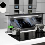 Downdraft hotte aspirante 90cm, encastrable et silencieuse pour cuisine, d�bit d'air 576m� / h, filtres ...