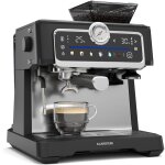 Klarstein - grandpresso touch machine  caf en grain ? 20 bars, 1350 w, cran tactile, broyeur intgr, ...