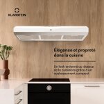 Klarstein ? hotte aspirante 90 cm silencieuse ? d�bit d'air 175 m� / h ? �clairage led ? filtre � graisse ...