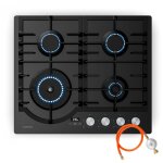 Klarstein ignito plaque de cuisson gaz, 4 br�leurs aluminium, 8000w, minuterie, s�curit� flamme, fonte, ...