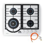 Klarstein ignito plaque de cuisson gaz, 4 br�leurs aluminium, 8000w, minuterie, s�curit� flamme, fonte, ...