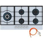 Klarstein - ignito plaque de cuisson gaz 5 brleurs sabaf, 3. 6kw, verre tremp, allumage lectrique, ...