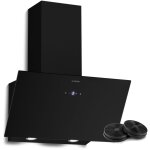 Klarstein laurel hotte aspirante 60 cm - hotte dcorative incline, 417 m / h, a + + + , led, 3 vitesses ...