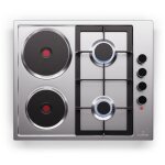 Klarstein ? plaque de cuisson gaz et �lectrique 4 feux ? 2 br�leurs gaz + 2 �lectriques ? 6300w ? s�curit� ...