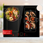Klarstein - plaque induction electrique, 4 plaques chauffante, plaque induction 4 feux, 7000w x4 tables ...