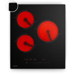 Klarstein plaque vitroc�ramique - 45 cm, 3 zones dont double, 4100 w, commande tactile, minuterie & s�curit� ...