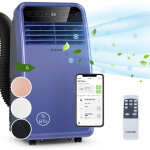 Klarstein - rafrachisseur d'air 4 en 1 climatiseur mobile silencieux dbit d'air 290m / h puissance ...