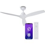 Klarstein - santa elena ventilateur de plafond - 132 cm, silencieux, 6 vitesses, tlcommande & appli, ...