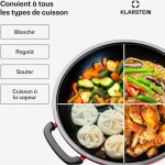 Klarstein - toci wok poele wok induction avec couvercle woks et po�les � frire �maill�s wok en fonte ...