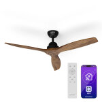 Klarstein ventilateur plafond bois avec t�l�commande - silencieux, 6 vitesses, contr�le intelligent, ...