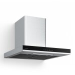 Klarstein verosteel hotte aspirante 60 cm - 881, 6 m� / h, a + + �nergie, inox & verre, led, 3 vitesses ...