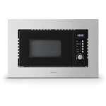 Klarstein verosteel micro onde encastrable avec grill 20l, 700w, 8 programmes, commande tactile, acier ...