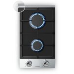 Klarstein verosteel plaque de cuisson gaz 2 feux - 4200w, verre & inox, 30cm, allumage lectrique, scurit ...