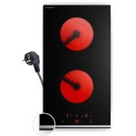 Klarstein verosteel plaque vitroc�ramique 30 cm - 2 zones, 3000 w, commande tactile, minuterie & s�curit� ...