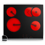 Klarstein verosteel plaque vitroc�ramique 60 cm - 4 zones dont ovale & double, 6600 w, curseur tactile, ...