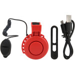 Klaxon de v�lo �lectrique usb rechargeable imperm�able pour vtc, vtt, scooter et guidon rouge