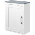 Kleankin meuble wc suspendu armoire � pharmacie murale armoire salle de bain rangement avec porte et ...
