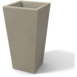 Kloris - pot de fleurs jardini�re rectangulaire en r�sine mod. egizio liscio h 65 tourterelle