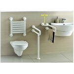 Barre d'appui murale double nylon blanc - antibactérien Barre d'appui murale double nylon blanc - antibactérien