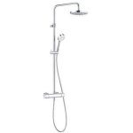 Kludi - logo thermostat dual shower system, douche de tte rglable