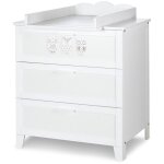 Klups - marsell commode à langer 3 tiroirs + plan à langer amovible blanc Klups - marsell commode à langer 3 tiroirs + plan à langer amovible blanc