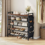 Klyvvo �tag�re � chaussure 5 niveaux, rangement chaussure 16 - 20 paires, meuble chaussure solide & facile ...