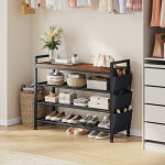 Klyvvo �tag�re � chaussure 4 niveaux, rangement chaussure 12 - 16 paires, meuble chaussure solide & facile ...