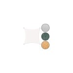 Toile voile d'ombrage carre' 2, 9x2, 9m en hdpe couleur beige avec anneaux d'ancrage et corde pour jardin ...