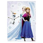 Stickers g�ant trio la reine des neiges disney elsa, anna et olaf qui sourient 50 x 70 cm