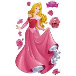Komar - sticker mural la belle au bois dormant xxl rose - disney