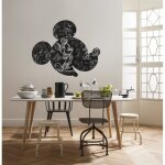Komar - sticker mural mickey mouse noir et blanc - disney Komar - sticker mural mickey mouse noir et blanc - disney