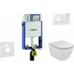 Kombifix - bti - support pour wc suspendu avec plaque de dclenchement sigma 01, blanc alpin + ideal ...