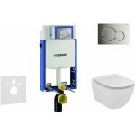 Kombifix - bti - support pour wc suspendu avec plaque de dclenchement sigma 01, chrome brillant + ideal ...