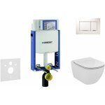 Kombifix - bti - support pour wc suspendu avec plaque de dclenchement sigma 30, blanc / chrome brillant ...