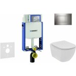 Geberit - kombifix - set de bti - support, wc suspendu rimless + abattant softclose ideal standard tesi, ...