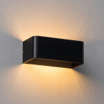 Kosilum - applique noire led compatible avec variateur - quadra