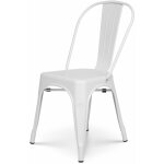 Kosmi - chaise en m�tal blanc mat style industriel - finition mat