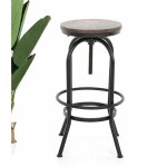 Tabouret de bar loft � vis style industriel r�glable en hauteur