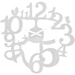 Koziol - horloge murale pi:p, motif fort - couleur blanc