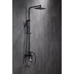 Colonne bain douche noire avec mitigeur - lon
